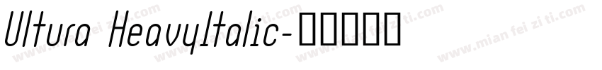 Ultura HeavyItalic字体转换